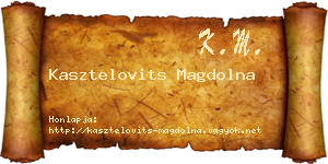 Kasztelovits Magdolna névjegykártya